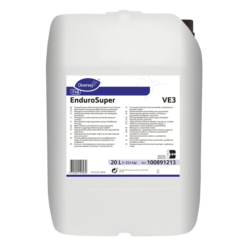 EnduroSuper VE3 20L - Mieto alkalinen pinnoilla hyvin pysyvä pesuaine