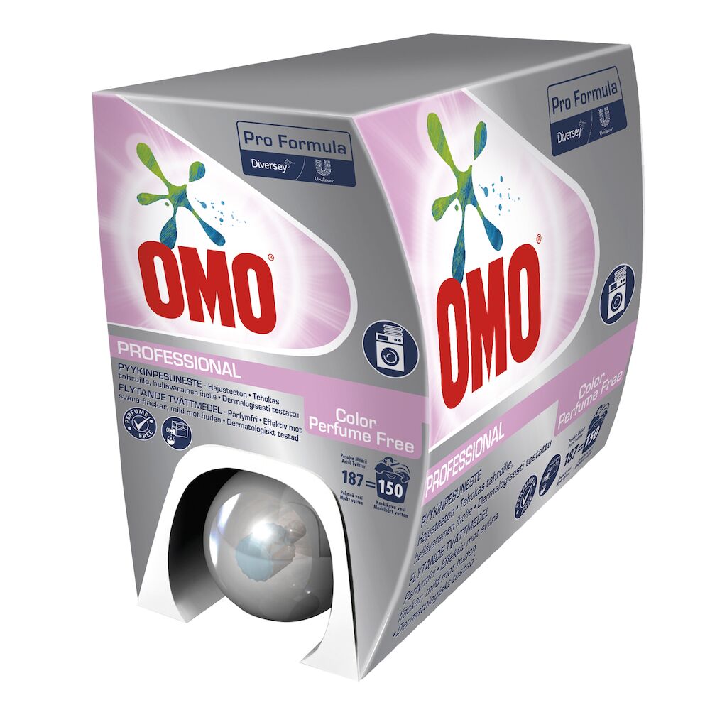 Omo Pro Formula Color perfume free 7.5L - Hajusteeton ja väriaineeton pyykinpesuneste