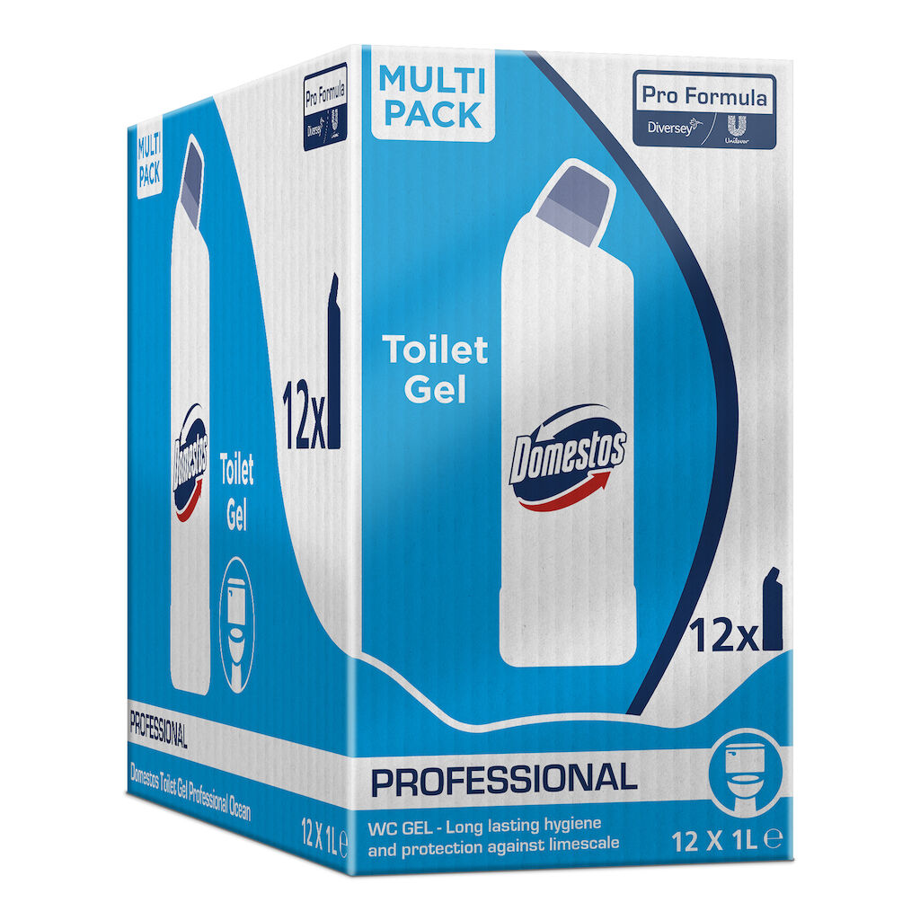 Domestos Pro Formula Toilet Gel Ocean 12x1L - WC-puhdistusgeeli